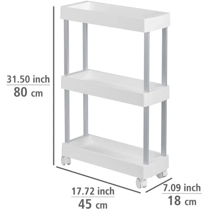 Wenko Haushalts- Und Badwagen Mino Servierwagen Haushaltswagen Mit 3 Ablagen 2 Wenko Haushalts- Und Badwagen Mino Servierwagen Haushaltswagen Mit 3 Ablagen – Bild 2
