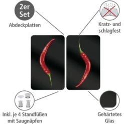 Wenko Herdabdeckplatten Universal Hot Peperoni 2er-Set Mehrfarbig 17 Wenko Herdabdeckplatten Universal Hot Peperoni 2er-Set Mehrfarbig -Küchenutensilien Angebote 580693 1068 02