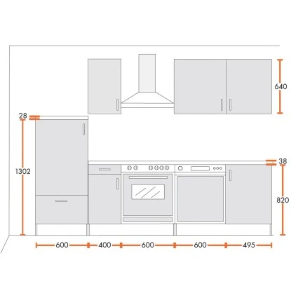 Menke Küchenzeile 270 Cm Lava-Anthrazit Hochglanz Sonoma-Eiche Nachbildung 3 Menke Küchenzeile 270 Cm Lava-Anthrazit Hochglanz Sonoma-Eiche Nachbildung – Bild 3