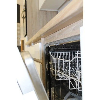 Respekta Küchenzeile GLRP380HESW Grifflos 380 Cm Weiß Hochglanz-Sonoma Eiche 18 Respekta Küchenzeile GLRP380HESW Grifflos 380 Cm Weiß Hochglanz-Sonoma Eiche – Bild 18