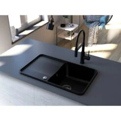 Miló Einbauspüle Granitverbundstoff Piu 78 Schwarz -Küchenutensilien Angebote 5903140018131 30