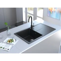 Miló Einbauspüle Granitverbundstoff Adore 86 Lava-Anthrazit -Küchenutensilien Angebote 5903140019077