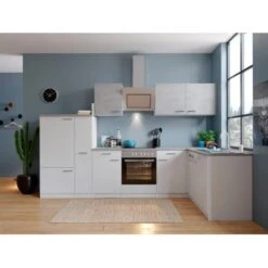Respekta Winkelküche KBL310WWBSCGKEG 310 X 172 Cm Weiß-Beton Optik -Küchenutensilien Angebote 5 4384 neu KBL310WWBSCG 03