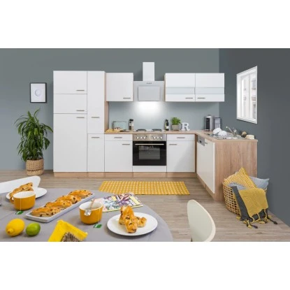 Respekta Winkelküche KBL310ESWS 310 Cm Weiß-Eiche Sonoma Sägerau Nachbildung 3 Respekta Winkelküche KBL310ESWS 310 Cm Weiß-Eiche Sonoma Sägerau Nachbildung – Bild 3