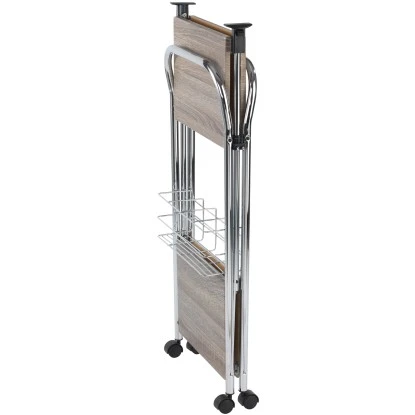 Wenko Servierwagen Liky Holzdekor Zusammenklappbar 4 Wenko Servierwagen Liky Holzdekor Zusammenklappbar – Bild 4