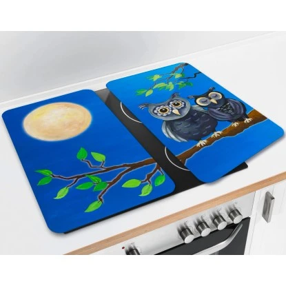 Wenko Herdabdeckplatte Universal 2er Set Eule 2 Wenko Herdabdeckplatte Universal 2er Set Eule – Bild 2