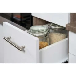 Respekta Küchenzeile Ohne E-Geräte 300 Cm Weiß Seidengl.-Eiche York -Küchenutensilien Angebote 7053911 4384 LBKB300EYW 09