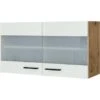 Flex-Well Exclusiv Glas-Oberschrank Vintea 100 Cm Magnolie Matt - Lancelot Oak