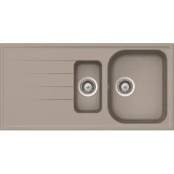 Küchenutensilien Angebote 22 Respekta By Schock Granit-Einbauspüle Orlando 100 X 50 Cm 1,5 Becken Betongrau