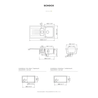 Respekta By Schock Granit-Einbauspüle Orlando 100 X 50 Cm 1,5 Becken Betongrau 2 Respekta By Schock Granit-Einbauspüle Orlando 100 X 50 Cm 1,5 Becken Betongrau – Bild 2