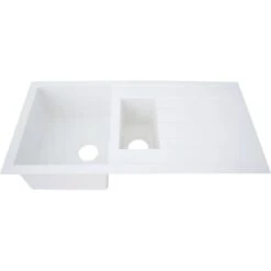 Respekta Einbauspüle Mineralite Houston 100 Cm X 50 Cm Weiß -Küchenutensilien Angebote 793 4384 HOUSTON100X50W 10