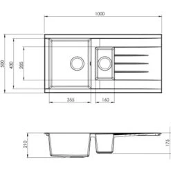 Respekta Einbauspüle Mineralite Houston 100 Cm X 50 Cm Weiß -Küchenutensilien Angebote 793 4384 HOUSTON100X50W 15