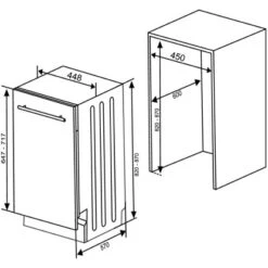 Respekta Einbaugeschirrspüler GSP45VV 45 Cm Schwarz Vollintegriert -Küchenutensilien Angebote 818909 4384 9