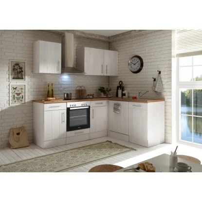 Respekta Premium Winkelküche 220 Cm Landhaus Lärche Weiß Nachbildung 1 Respekta Premium Winkelküche 220 Cm Landhaus Lärche Weiß Nachbildung