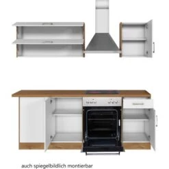 Held Möbel Küchenzeile Sorrento 210 Cm Weiß-Wotaneiche Winkel -Küchenutensilien Angebote 853389 11016600 3