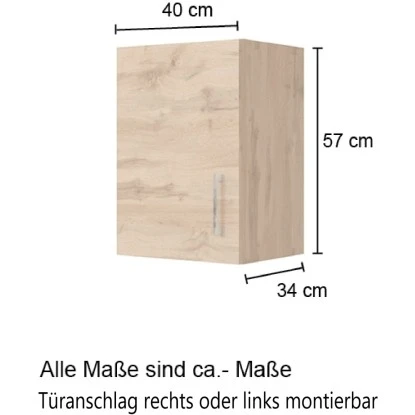 Held Möbel Hängeschrank Sorrento BxHxT 40 X 57 X 34 Cm Wotaneiche-Wotaneiche 4 Held Möbel Hängeschrank Sorrento BxHxT 40 X 57 X 34 Cm Wotaneiche-Wotaneiche – Bild 4