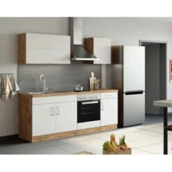 Held Möbel Hängeschrank Sorrento BxHxT 50 Cm X 57 Cm X 34 Cm Weiß-Wotaneiche -Küchenutensilien Angebote 853739 11016600 11