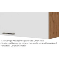 Held Möbel Klapphängeschrank Sorrento BxHxT 100 X 57 X 34 Cm Weiß-Wotaneiche -Küchenutensilien Angebote 853743 11016600 10