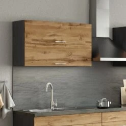 Held Möbel Klapphängeschrank Sorrento BxHxT 100x57x34 Cm Wotaneiche-Grafit -Küchenutensilien Angebote 853748 11016600 5