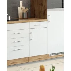 Held Möbel Unterschrank Sorrento 50 X 85 X 60 Cm Tür Schubk. + EL-B. Weiß-Wotan. -Küchenutensilien Angebote 853760 11016600 13