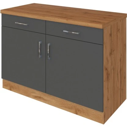 Held Möbel Unterschrank Sorrento 100x85x60 Cm 2 Schub. 1 EL-B. Anthr.-Wotan. 2 Held Möbel Unterschrank Sorrento 100x85x60 Cm 2 Schub. 1 EL-B. Anthr.-Wotan. – Bild 2