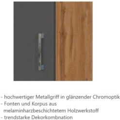 Held Möbel Spülenschrank Sorrento B100 X H85 X T60 Cm 2Türen Anthraz.-Wotaneiche -Küchenutensilien Angebote 853807 11016600 7