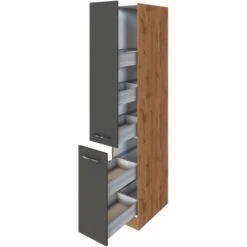 Held Möbel Apothekerschrank Sorrento 30x 200x 60 Cm 2 Ausz. 5 Fäch. Ant.-Wotan. -Küchenutensilien Angebote 853933 11016600 3