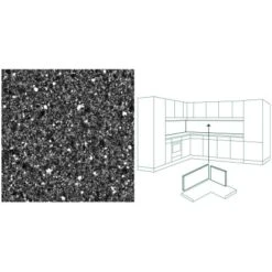 Küchenrückwand 296 Cm X 58,5 Cm Stein Schwarz-Blau Steindekor (ST 12) 7 Küchenrückwand 296 Cm X 58,5 Cm Stein Schwarz-Blau Steindekor (ST 12) -Küchenutensilien Angebote 854816 picture 1