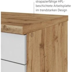 Held Möbel Winkelküche 240 Cm - 180 Cm Matt Weiß-Wotaneiche Ohne E-Geräte -Küchenutensilien Angebote 870 11016600 416.6291 17 9