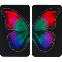 Wenko Herdabdeckplatten Universal Butterfly By Night 2er Set Mehrfarbig