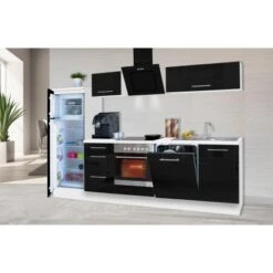 Respekta Premium Küchenzeile 280 Cm Schwarz Hochglanz-Weiß -Küchenutensilien Angebote 9278383 2929 RP280WSC 1