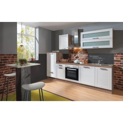 Menke Küchenzeile Artisan Premium 280 Cm Landhaus Weiß Artisan-Eiche Nachbildung 1 Menke Küchenzeile Artisan Premium 280 Cm Landhaus Weiß Artisan-Eiche Nachbildung