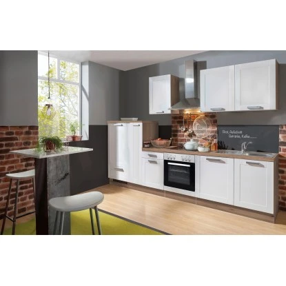 Menke Küchenzeile Artisan Premium 300 Cm Landhaus Weiß Artisan-Eiche Nachbildung 1 Menke Küchenzeile Artisan Premium 300 Cm Landhaus Weiß Artisan-Eiche Nachbildung