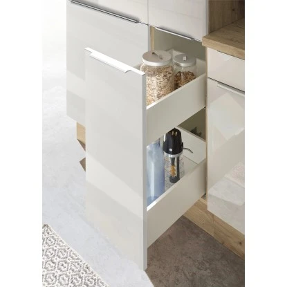 Respekta Küchenzeile Marleen 250 Cm Artisan-Eiche Weiß Hochglanz 4 Respekta Küchenzeile Marleen 250 Cm Artisan-Eiche Weiß Hochglanz – Bild 4