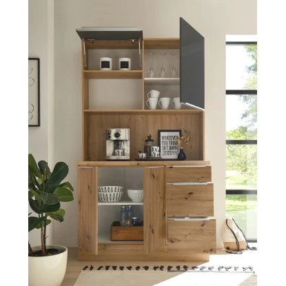 Respekta Buffet Zu Küchenzeile Marleen Artisan-Eiche Grau Matt 2 Respekta Buffet Zu Küchenzeile Marleen Artisan-Eiche Grau Matt – Bild 2