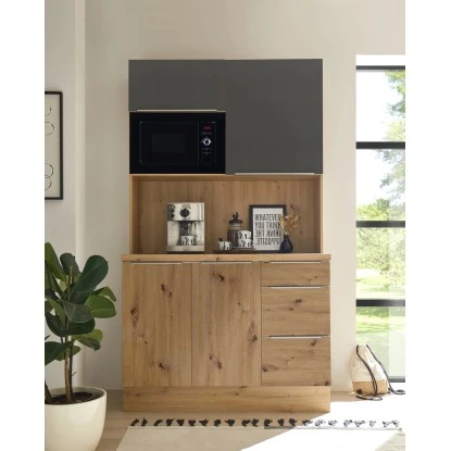 Respekta Buffet Mit Mikrowelle Zu Küchenzeile Marleen Artisan-Eiche Grau Matt 1 Respekta Buffet Mit Mikrowelle Zu Küchenzeile Marleen Artisan-Eiche Grau Matt