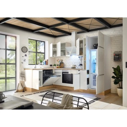 Respekta Küchenzeile Marleen 310 Cm Artisan-Eiche Weiß Winkel 3 Respekta Küchenzeile Marleen 310 Cm Artisan-Eiche Weiß Winkel – Bild 3