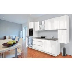 Respekta Küchenzeile GLRP320HWW Grifflos 320 Cm Weiß Hochglanz -Küchenutensilien Angebote Kuechenzeile GLRP320HWW 2