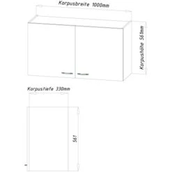 Respekta Miniküche Pantry 100 Cm Schwarz-Eiche Sägerau Nachbildung -Küchenutensilien Angebote Zeichnung MKO100ESSOSCS 06