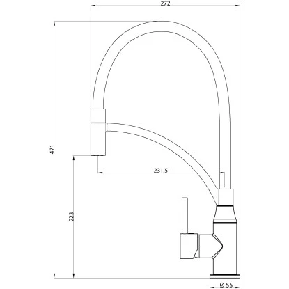 AquaSu Einhebelmischer Küchenarmatur Lago Plus Chrom-Mocca 2 AquaSu Einhebelmischer Küchenarmatur Lago Plus Chrom-Mocca – Bild 2