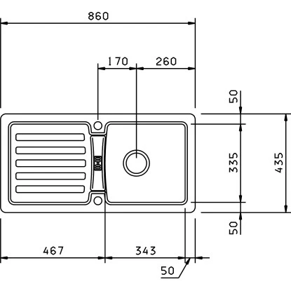 Eurodomo Einbauspüle Prima 86 Cm Espresso 2 Eurodomo Einbauspüle Prima 86 Cm Espresso – Bild 2